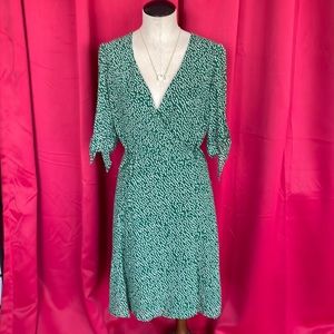 Reformation floral wrap dress.